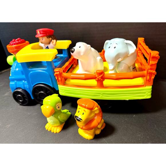 Fisher Price Little People Zoo Train Set #2 Sounds driver 4 new style animals - Picture 4 of 4
